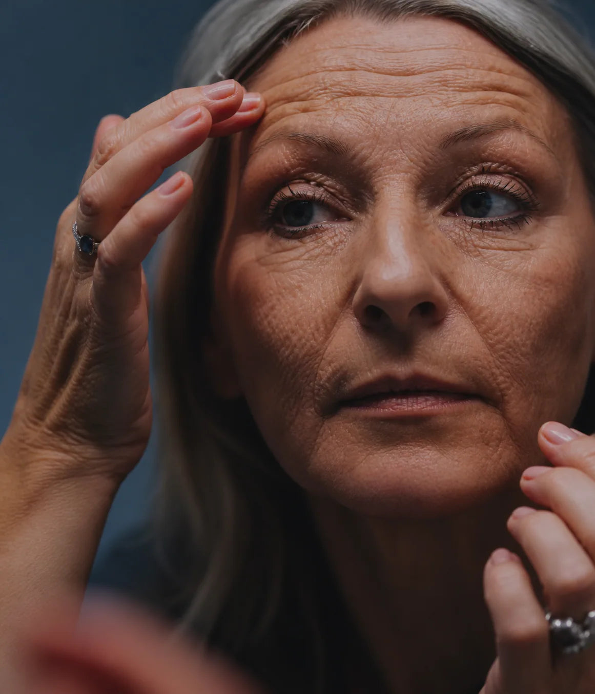 Portrait of a mature woman with natural fine lines